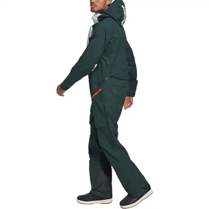Men Breathable Autumn Ski One Piece Jumpsuit Front Hood Windproof Snowboard Suit Outdoor Weather Performance Windbreaker Set - Product Image 2