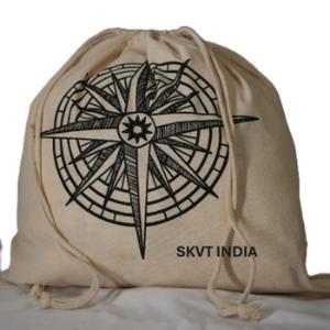 Sac à dos en toile réutilisable de haute qualité, respectueux de l'environnement, avec cordon de serrage, logo personnalisé, doublure en coton biologique, design de voyage et de plage - Product Image 1