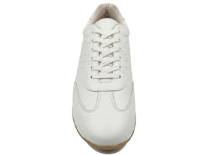 Chaussures de marche blanches synthétiques à lacets, bout rond, semelle intermédiaire confortable en EVA, légères, motif uni, toutes saisons, style décontracté - Product Image 2