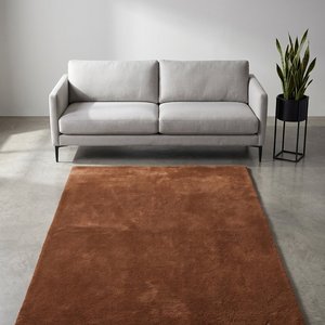 Textured Handtufted Anti-Slip Geometric Rustic <b>Brown</b> <b>Wool</b> Area Rug Living Room Bedroom Entryway Modern Home Decor Soft Plush - Product Image 3