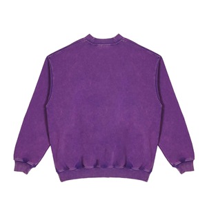 Men's Unisex Winter Casual Sweatshirt High Quality Distressed Wholesale Heavyweight 350g Acid <b>Washed</b> Oversized - Product Image 3