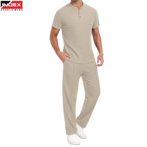 Conjunto Deportivo para Hombre, Camiseta y Pantalones, Estilo Moderno, Verano 2026, Ropa Deportiva Transpirable para Gimnasio, Running y Fitness - Product Image 1