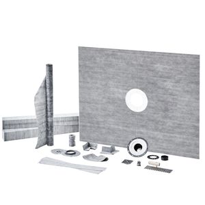 Kit Moderno per Doccia 60"x48" con Griglia in ABS da 2" e Flangia in Acciaio Inox e Membrana Impermeabile - Product Image 1