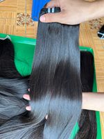 CDYHAIRVN Extensions de cheveux humains 100% naturels vietnamiens, qualité supérieure, brun clair, lisses, double trame, non-Remy, 8-40 pouces