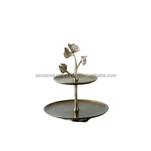 แท่นวางเค้กโลหะแวววาวดีไซน์ใหม่มีสไตล์หรูหราทันสมัยแท่นวางเค้กแนวโมเดิร์น - Product Image 2