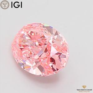 เพชร CVD ที่ได้รับการรับรองจาก IGI น้ำหนัก 3.00 กะรัต ทรงรี สีชมพูสดใส ระดับความสะอาด VVS2 สำหรับแหวนเพชรเม็ดเดี่ยวที่มีเอกลักษณ์ - Product Image 5