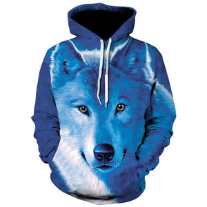 Sweat-shirt à capuche oversize pour homme 2026, motif animaux loup guerrier féroce, style streetwear décontracté, survêtement amusant pour le fitness - Product Image 6