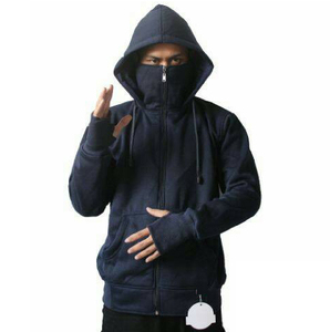 Atmungsaktive Gesichtsmaske Ninja-Kapuzenpullover Polyester/Baumwollfleece Gesichtsmaske Pullover Streetwear Outdoor 3D Blanko-Gesichtsmaske für Herren - Product Image 1