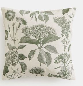 Square Green Embroidered Floral Pillow Ruffled Edge Decorative <b>Cushion</b> 16x16 Cotton 100% Polyester Fiber Filling Removable Hotel - Product Image 5