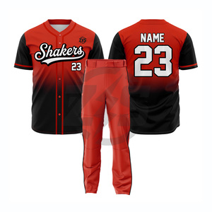 ชุดยูนิฟอร์มเบสบอล Zersia International Shakers สีชมพู-ดำ พิมพ์ลายแบบ Sublimation Transfer สำหรับผู้ใหญ่ แบบ Unisex ผ้าโพลีเอสเตอร์ระบายอากาศได้ดี - Product Image 3