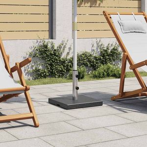 Base per Ombrellone da Patio in Granito Nero e Acciaio Inossidabile, Prodotto di Qualità Premium - Product Image 1