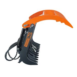 Pinza scavatrice per radici con struttura scheletrica da 2600 libbre, con spaziatura tra le denti di 7 pollici, cilindri doppi, TMG SRR72 per l'edilizia - Product Image 4