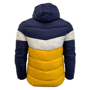 Doudoune à capuche décontractée en polyester, design color block, coupe-vent, manteau d'hiver, coupe régulière, style doudoune matelassée - Product Image 6