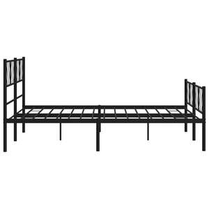 Cadre de lit en métal de taille king en acier noir avec revêtement en poudre 59 x 79 pouces - Product Image 6