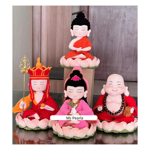 ตุ๊กตาแกะถักโครเชต์ ชุดสีชมพู ตัวสีขาว ของเล่นตุ๊กตาการ์ตูนนุ่ม รูปทรง 3 มิติ ของขวัญวันอีสเตอร์ - Product Image 2