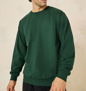 Minimalist Mens Sweatshirt Clean <b>Aesthetic</b> Drop Shoulder Baggy Fit High Quality Cotton Blank Crewneck <b>Top</b> Daily - Product Image 3
