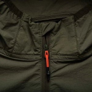 Veste à capuche d'extérieur pour homme, haute qualité, respirante, imperméable, avec empiècements, grande taille, personnalisable, demi-zip avant, en polyester - Product Image 6
