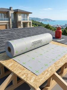 Membrana impermeable y transpirable de polipropileno de 130 g/m², revestimiento sintético para techos. - Product Image 3