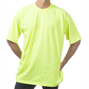 Camiseta de Manga Corta Color Verde Neón de la Colección 2026 de Micah Corporation, Estilo Urbano Informal, Mezcla de Algodón, para Hombre - Product Image 1