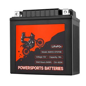 "<b>12V</b> 7Ah LiFePO4 Pre-Charged Motorcycle <b>Battery</b> YTX4L-BS High Performance Maintenance-Free Powersports" - Product Image 4