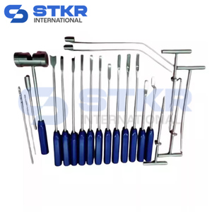 Juego de Instrumentos para Extracción de Cemento, 22 Piezas, Titanio Azul, Ortopédico - Product Image 2