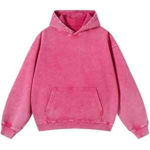 Nouvelle Arrivée Automne Hiver Sweat à Capuche Unisexe Brodé à Col Zippé Uni Streetwear 300gsm 100% Coton Coupe Classique - Product Image 3