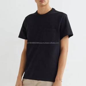 T-shirt de luxe de marque pour homme, coupe ample, 100 % coton, grande taille, noir, vente en gros - Product Image 1