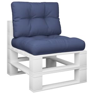 Juego de 2 Cojines y Almohadas para Exteriores Azul Marino, 100% Poliéster, 23.6x23.6x4.7 Pulgadas, Cojín para Pallet - Product Image 3