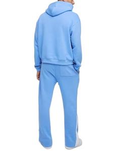 ชุดเสื้อฮู้ดผ้าเกล็ดปลาเทอร์รี่สไตล์สตรีทแวร์ผ้าครอปบอซีแอซิดซักแบบปรับแต่งได้สำหรับผู้ชาย - Product Image 3