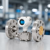 Transmetteur DP YUUKI JUN-E50B 0-102 kPa avec double étanchéité à distance, revêtement en PTFE et tantale, 0,075 % Non-Ex DN100 PN16, insertion PVC blanc 10 m