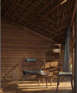 บูติกโฮเทลหลังคาฟาง วิว 180 องศา รีสอร์ทบังกะโลแบบรักษ์โลก Airbnb แกลมปิ้ง 40 HC เรือนกระจก N2 บ้านสำเร็จรูปไม้ไผ่ - Product Image 2