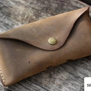 Classic Luxury Handmade Tan Leather <b>Glasses</b> <b>Case</b> <b>Soft</b> Padded Eyewear Protector Water Resistant Lightweight Bulk Orders for - Product Image 1