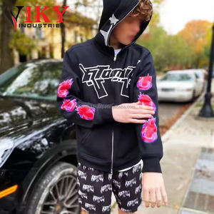 Sweat à capuche zippé avec impression bouffante personnalisée 100% coton Street Oversize Sweat à capuche zippé BY VIKY INDUSTRIES - Product Image 5