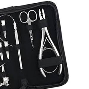 Kit professionnel de micro-extension capillaire pour salon, avec perles micro-anneaux en acier inoxydable étanches, pinces et outils d'installation et de retrait - Product Image 2