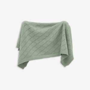 Couverture bébé en coton 100% tricotée au Vietnam, rectangulaire, couleur unie, mignonne, écologique, qualité export classique, printemps automne, 210g-280g - Product Image 6