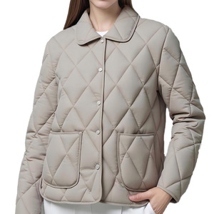 Cappotto Morbido e Delicato sulla Pelle con Trapuntatura a Rombi, Tasca sul Risvolto, Caldo per Autunno e Inverno - Product Image 2