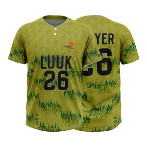 Camiseta de Béisbol Personalizada con Nombre, Número y Logotipo, 100% Poliéster, Anti-UV, Manga Corta, Transpirable, de Secado Rápido, para Softbol - Product Image 3