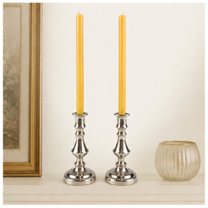 Wholesale Vintage <b>Silver</b> Metal Taper Candle Holders Set of 2 <b>Candlestick</b> Stand For Table Decor & Luxury Holiday Parties - Product Image 4