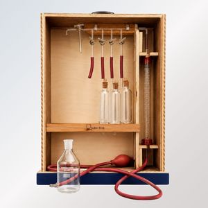 Appareil de distillation Orsat de laboratoire en verre borosilicaté avec coffret en bois et flacon de filtration – Équipement pédagogique - Product Image 3