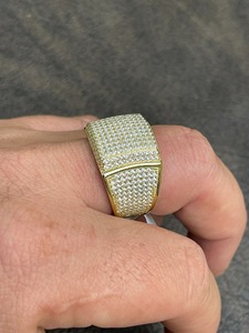 Hip Hop <b>Rings</b> for <b>Men</b> Iced Moissanite <b>Ring</b> 14k Gold Over 925 Sterling <b>Silver</b> Bling Jewelry Luxury Design Premium Quality - Product Image 3