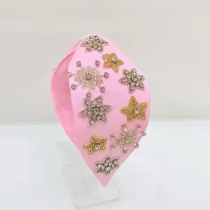 Serre-tête de luxe en perles de rocaille pour tenues décontractées, serre-tête brodé à la main et perlé artistiquement pour femmes - Product Image 2