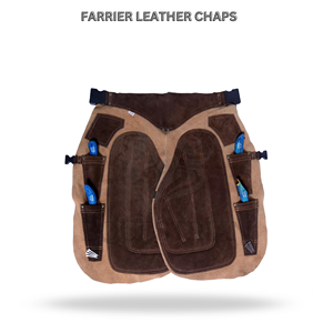 Farrier Leather Apron Horse Hoof Trimming Apron Split Leg Farrier Chaps with Tool Pockets - Product Image 2