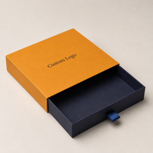 Boîte à tiroir en papier avec logo personnalisé, emballage cadeau coulissant, boîte d'expédition pour bijoux et vêtements - Product Image 1