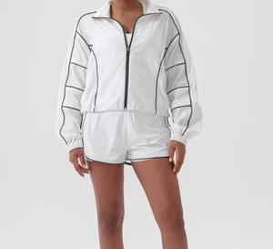 Women's Premium Nylon Short Set Casual Two Piece Outfit Soft Comfortable Breathable Summer Wear Matching Top and Shorts - Product Image 1