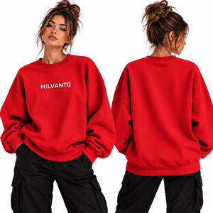 <b>Navy</b> Custom <b>Women</b>’s Oversized Sweatshirt 100% Cotton Premium Drop Shoulder Pullover Loose Fit Crewneck Sweatshirt For <b>Women</b> - Product Image 6