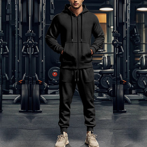 Conjuntos Deportivos de Alta Calidad para Verano y Otoño, Sudadera Holgada, Pantalones Deportivos, Conjuntos de Sudadera con Capucha y Pantalones Deportivos Lisos - Product Image 2