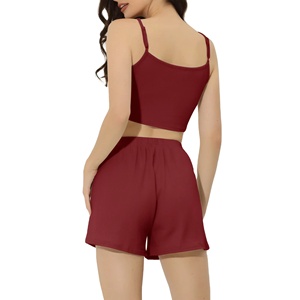 Ropa de Verano para Mujer, Conjunto Casual de 2 Piezas, Conjunto de Sujetador y Pantalones Cortos de Algodón para Mujer, Conjuntos de Dos Piezas para Mujer - Product Image 3