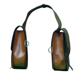 Sac de selle western en cuir véritable fait main, finition naturelle, pour équitation, en cuir repoussé, de qualité supérieure, pour le rangement lors de la randonnée équestre - Product Image 3