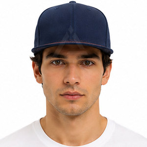 Personalized <b>Flat</b> Brim <b>Hat</b> With Embroidered Logo Area Adjustable Closure Lightweight Casual Sports Headwear For Adults - Product Image 3