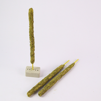 Diffuseur d'aromathérapie à base de plantes en gros fournit des bâtons d'encens de feuille de romarin de 6 pouces avec des supports de bâton en bambou